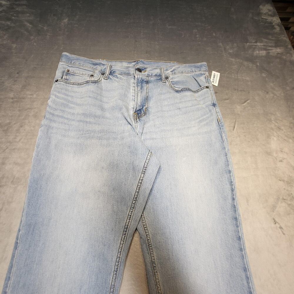 Old‎ Navy Jeans Mens 38x30 Blue Light Wash Straight Denim Stretch Pockets - Picture 2 of 11